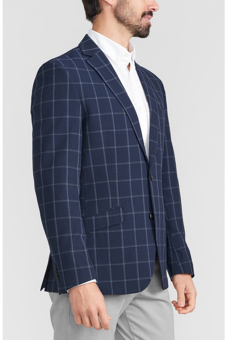 Navy Windowpane Seersucker Sport Coat, Alternate, color, NAVY