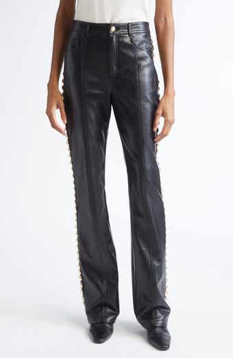 Cinq à Sept Shailene Stud Detail Faux Leather Pants