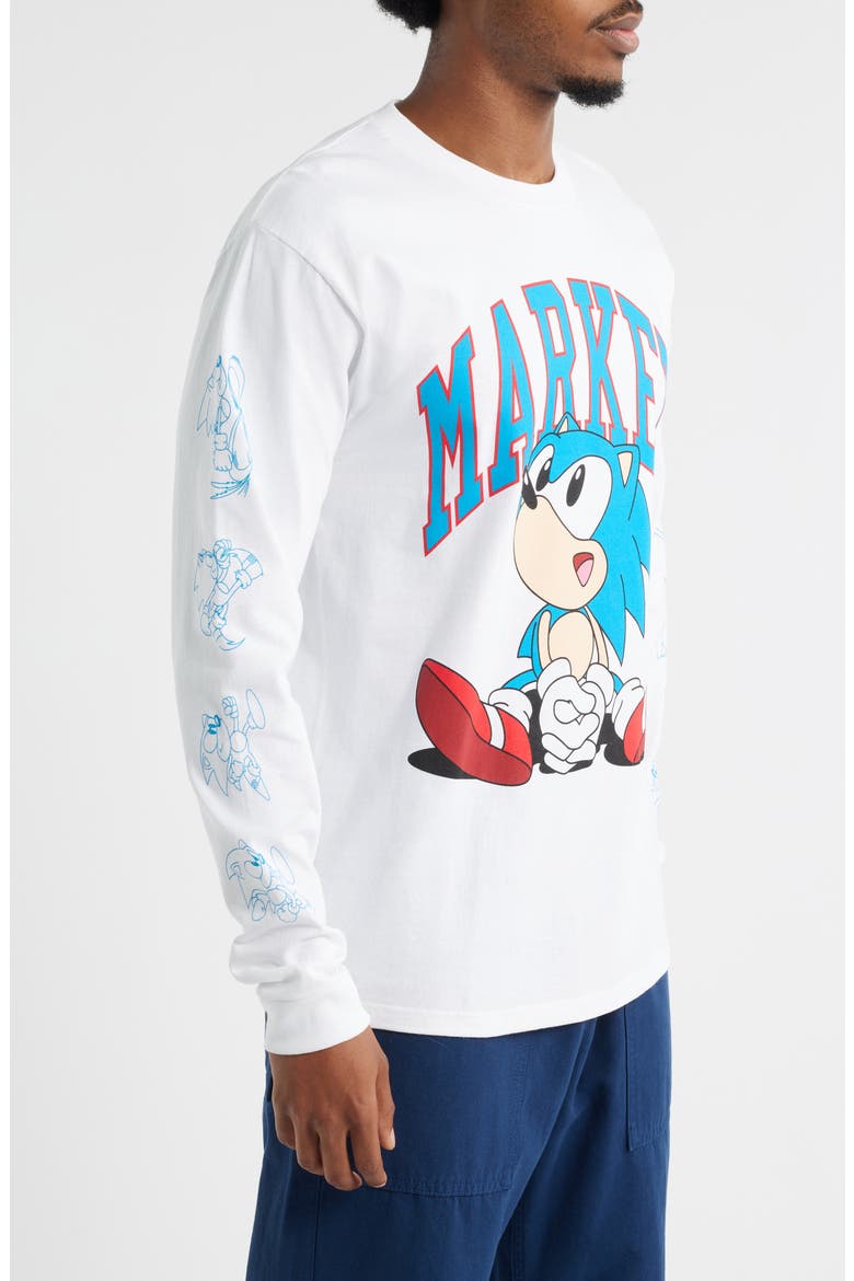 x Sonic Run Long Sleeve Cotton Graphic T-Shirt, Alternate, color, WHITE