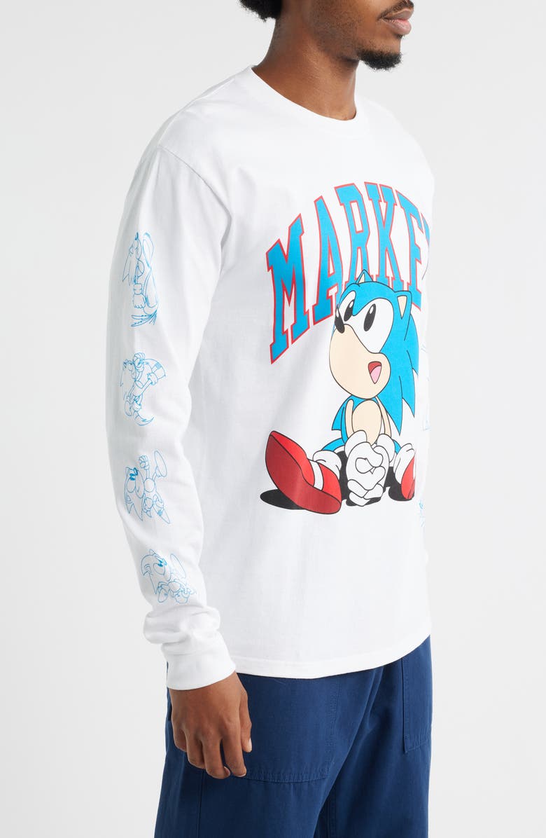 MARKET x Sonic Run Long Sleeve Cotton Graphic T-Shirt, Alternate, color, White