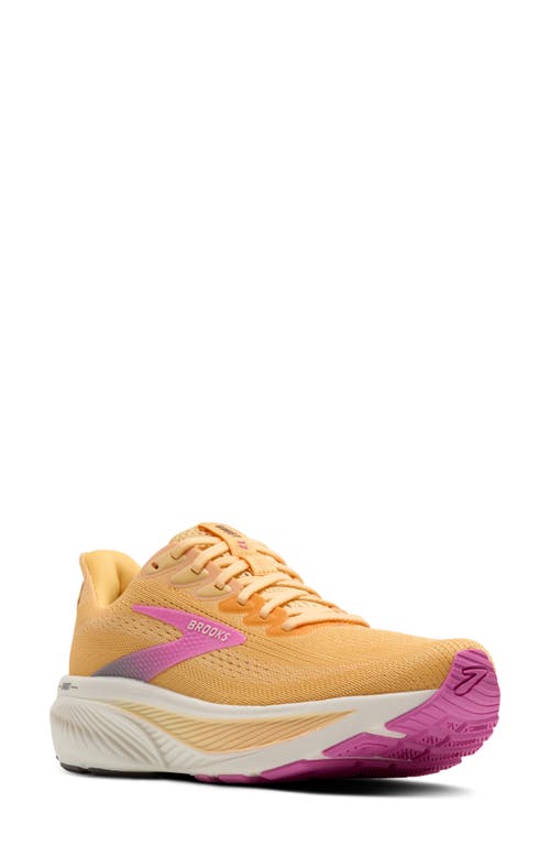 Brooks Ghost 17 Running Shoe in Apricot/Grey/Pink 