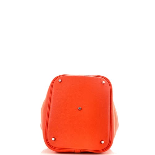 Pre-owned Hermes Hermes Picotin Lock Bag Clemence Gm In Orange