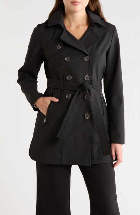 Softshell Double-Breasted Trench Coat