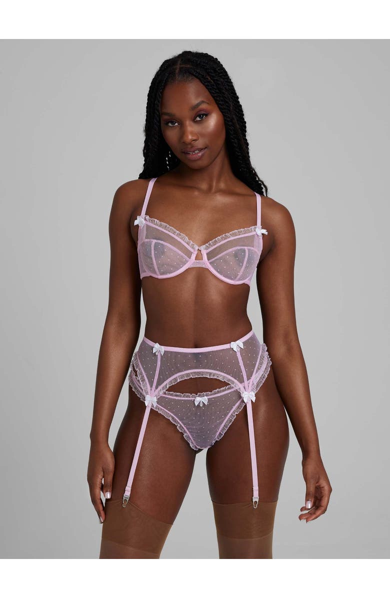 Scarlett Gasque Polka-Dot Bra, Main, color, Pink