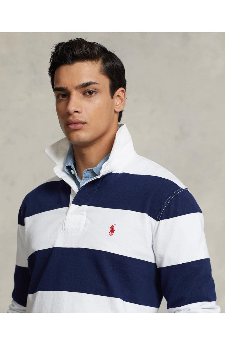 Polo Ralph Lauren Classic Fit Rugby Stripe Long Sleeve Polo, Alternate, color, 