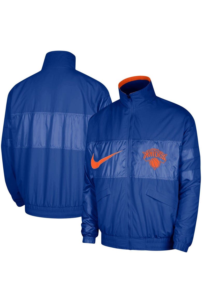 Men's Nike Blue New York Knicks Courtside Versus Capsule Full-Zip Jacket, Main, color, Blue