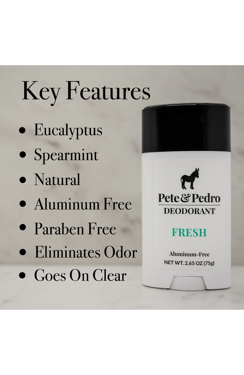 Pete & Pedro FRESH Natural Deodorant, Alternate, color, NO COLOR
