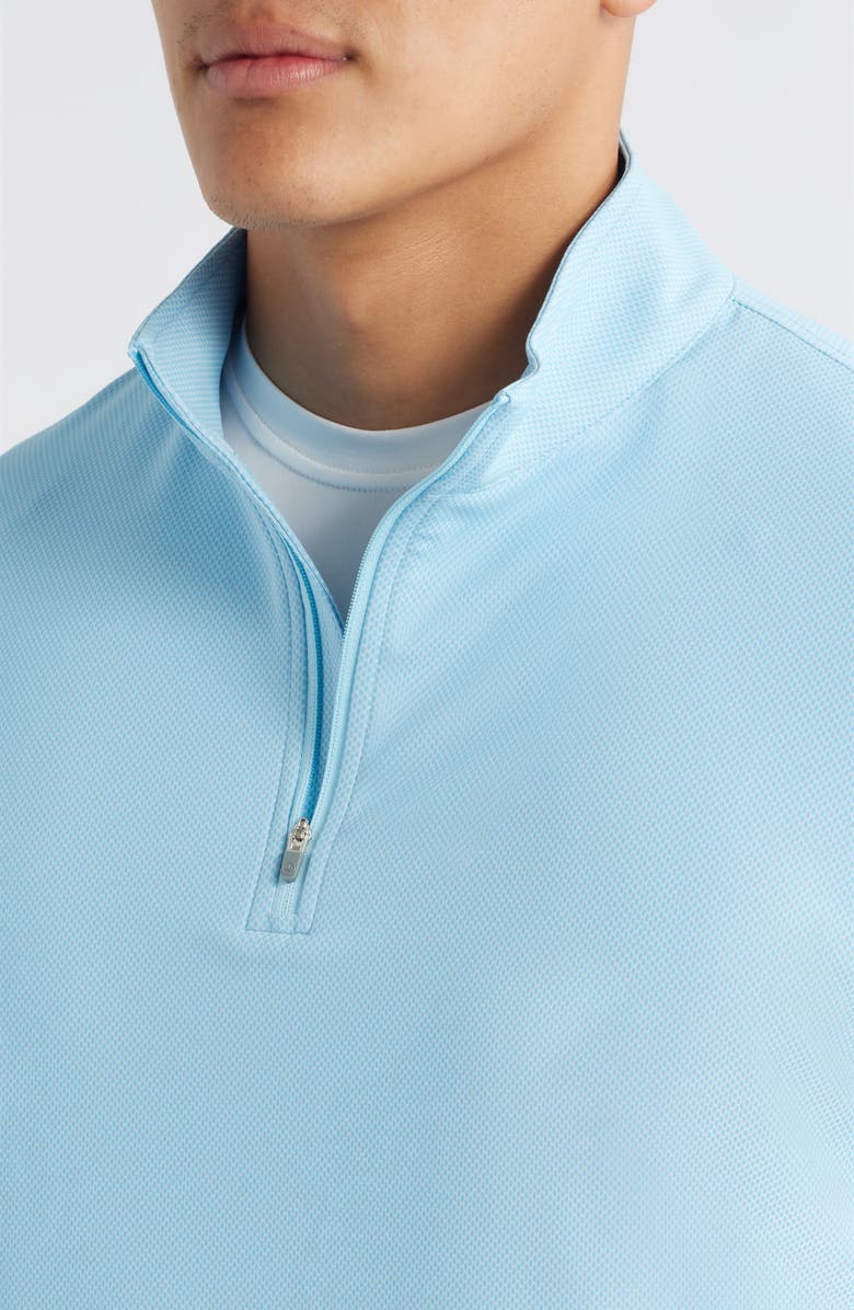 Peter Millar Perth Bird
s Eye Performance Quarter Zip Pullover, Alternate, color, Seaport Blue