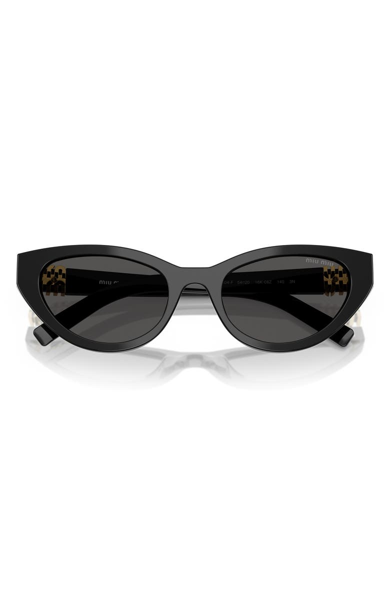 Miu Miu 54mm Butterfly Sunglasses, Main, color, Black / Dark Grey