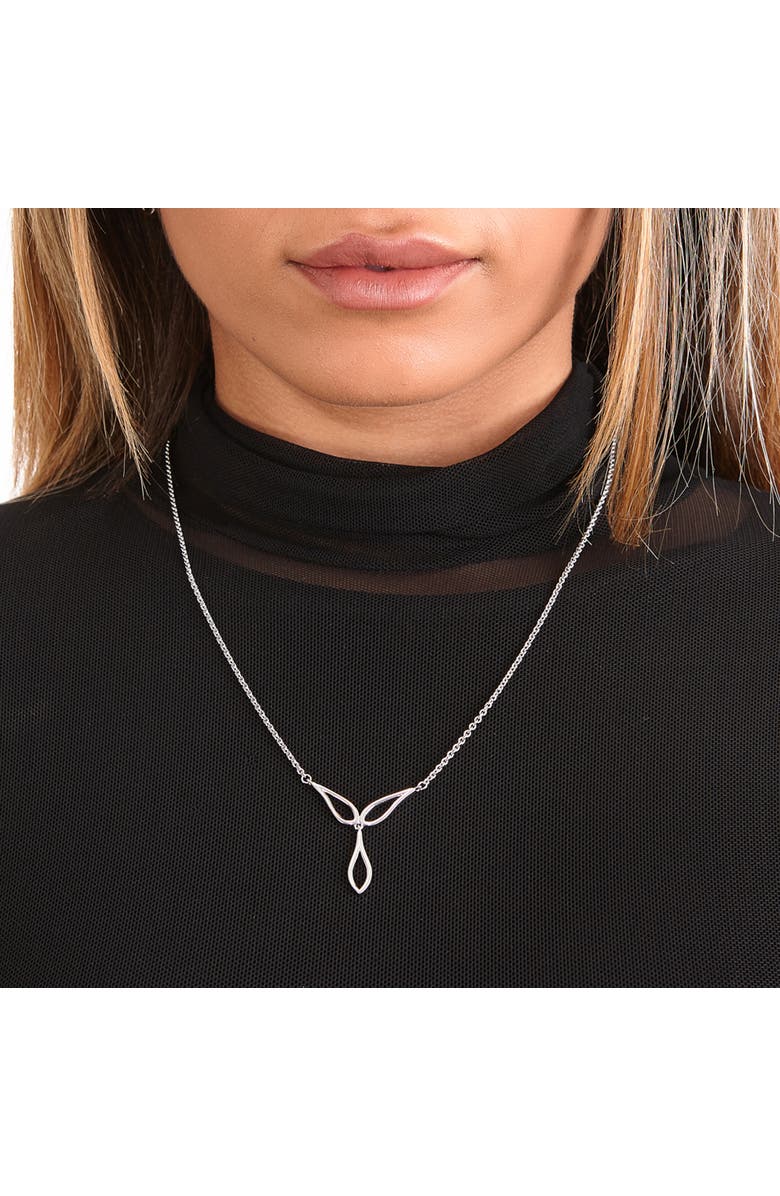 Lucy Quartermaine Triple Petal Pendant, Alternate, color, Sterling Silver