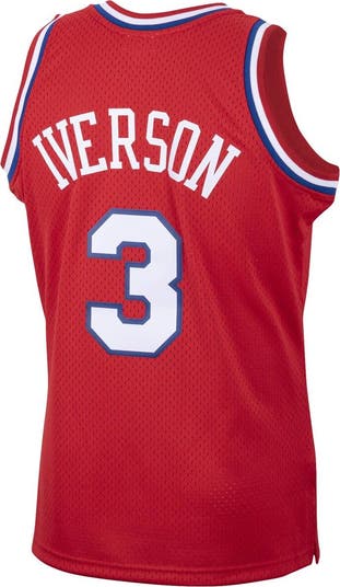 Men's Mitchell & Ness Allen Iverson White Philadelphia 76ers 2001/02 Hardwood Classics Swingman Jersey