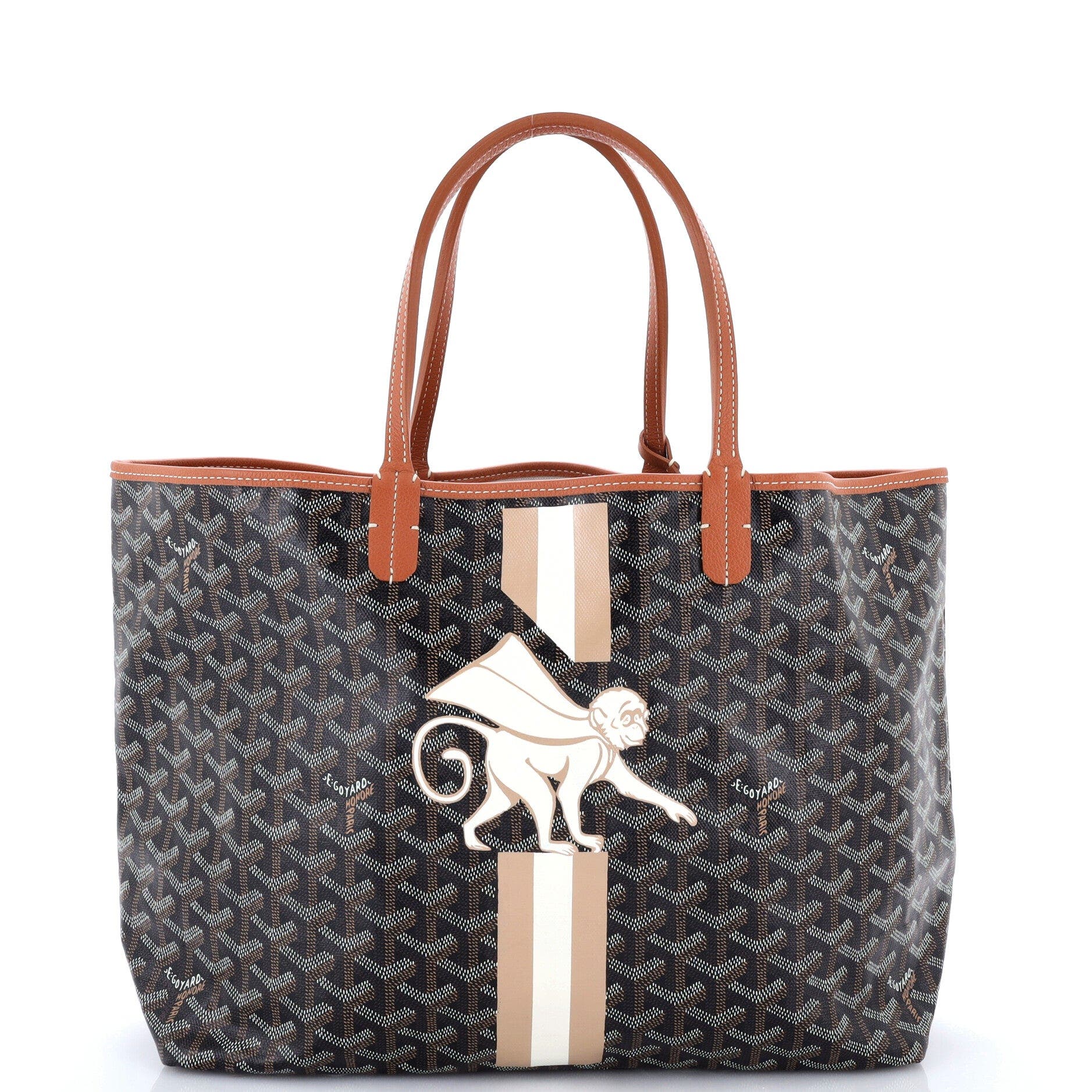 Saint Louis Tote Printed Coated Canvas PM, Main, color, Brown