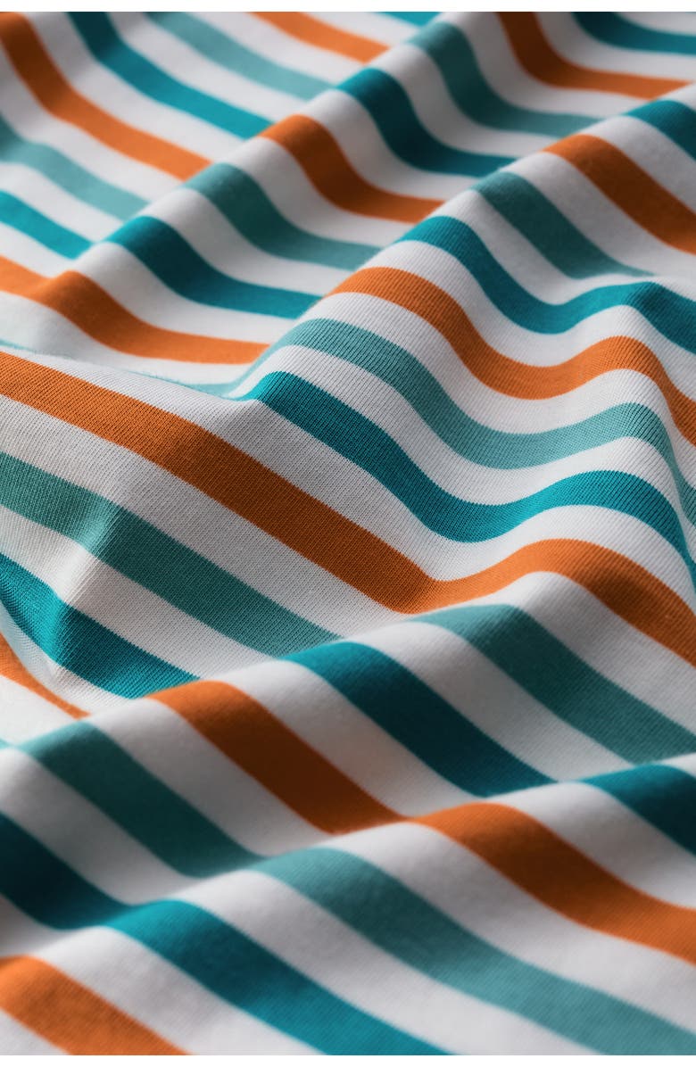 Seasalt Cornwall Sailor Stripe Three-Quarter Sleeve Organic Cotton Top, Alternate, color, Tri Mini Cornish Deep Dive