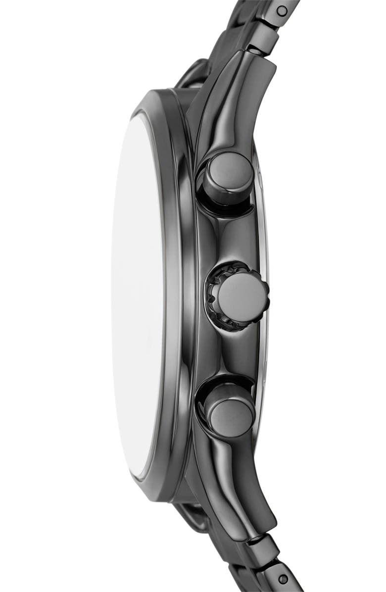 Fossil Fenmore Three Hand Quartz Bracelet Watch, 44mm, Alternate, color, Smoke