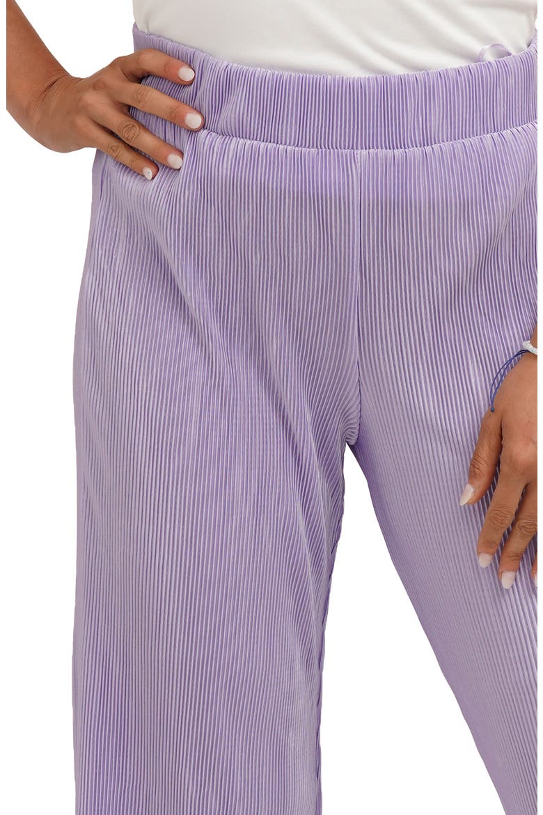 Plisse Wide Leg Pants, Alternate, color, LAVENDER