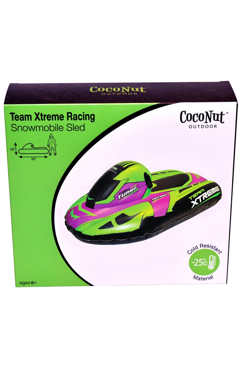 Coconut Outdoor Team Xtreme Racing Snowmobile Sled Limepinkblack, 50X20" 8+, Alternate, color, 