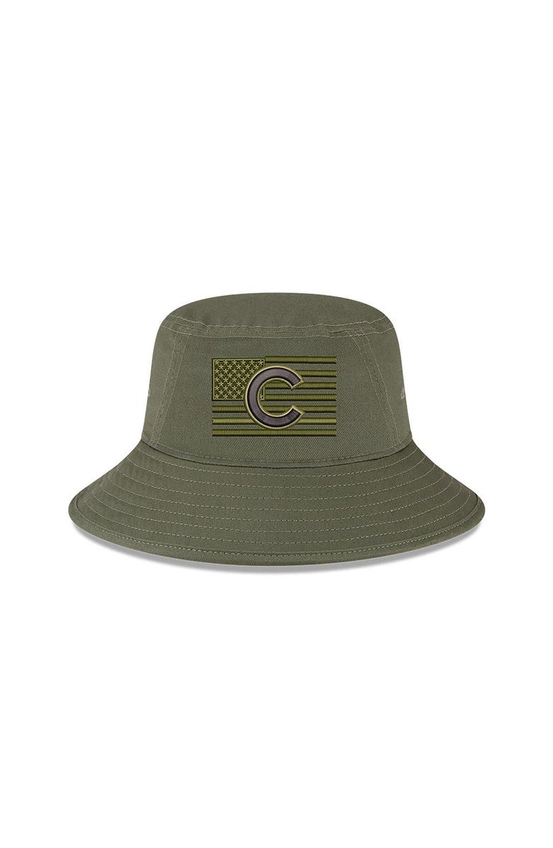 New Era Men's New Era Green Chicago Cubs 2023 Armed Forces Day Bucket Hat, Alternate, color, Green