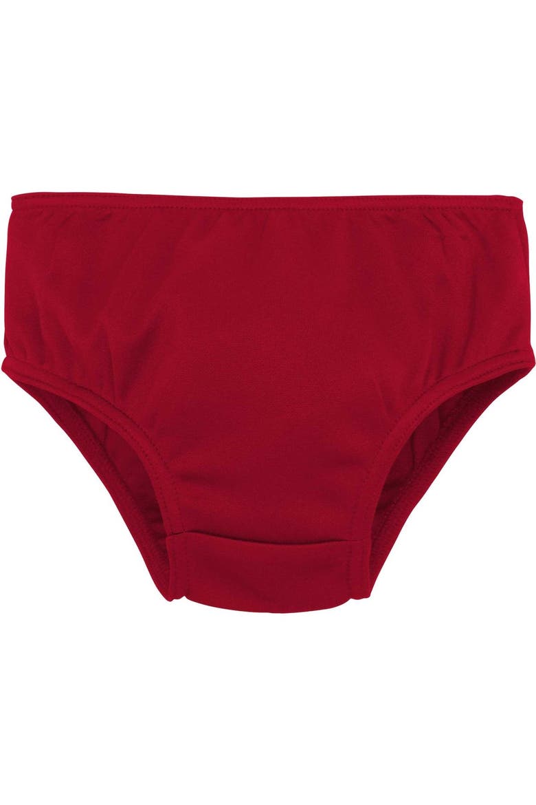 Girls Infant Red Tampa Bay Buccaneers Cheer Captain Jumper Dress, Alternate, color, Red