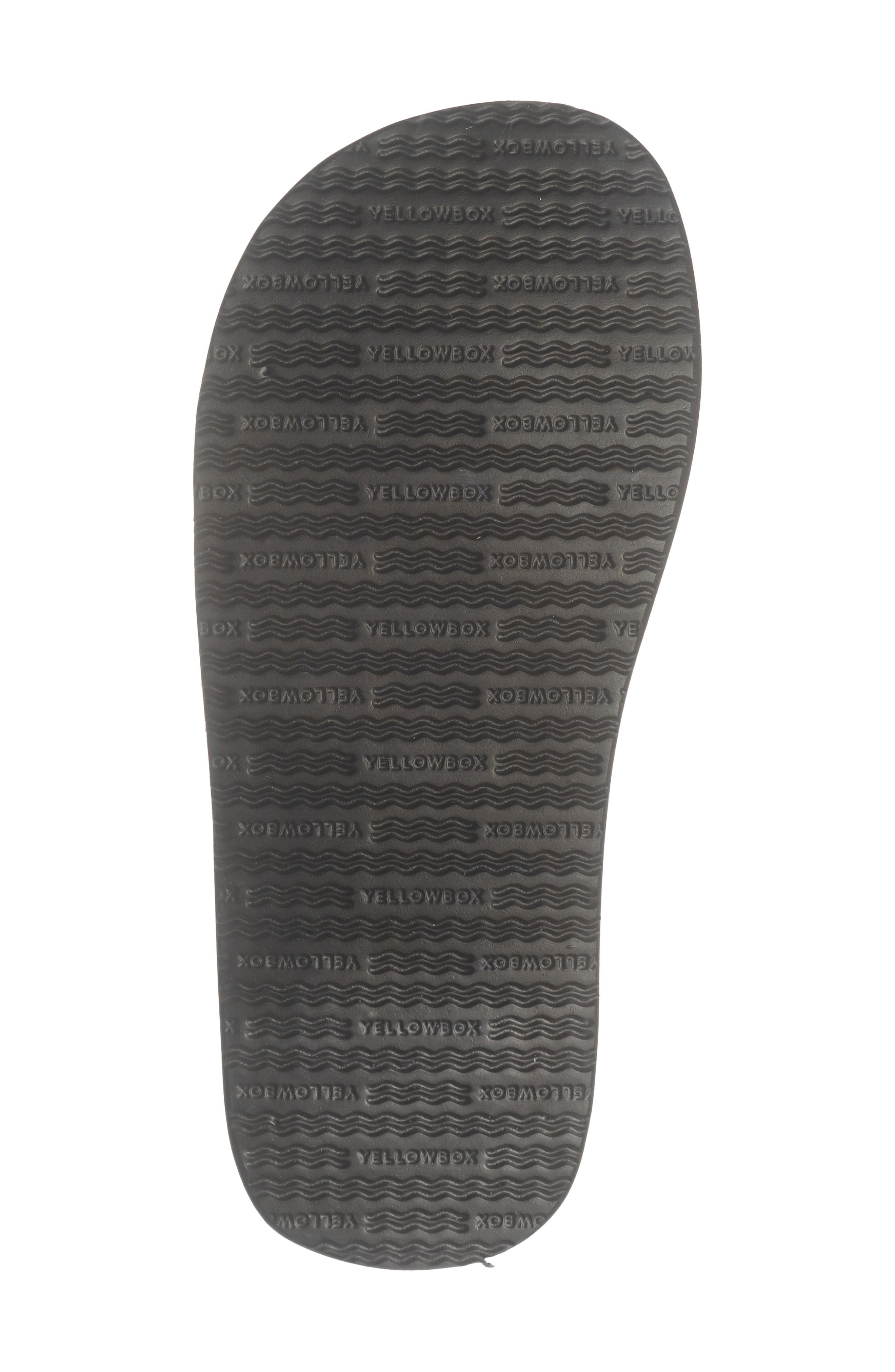 Yellow Box Premium Benji Lasercut Flip Flop, Alternate, color, Dark Brown