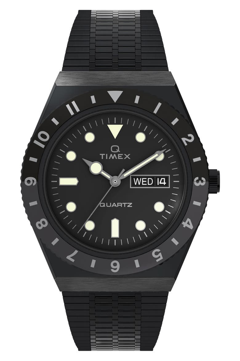Q Reissue Bracelet Watch, 38mm, Main, color, BLACK