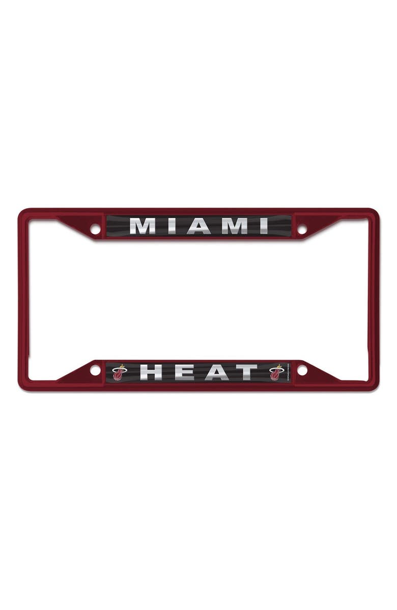 WINCRAFT Miami Heat Chrome Color License Plate Frame, Main, color, 
