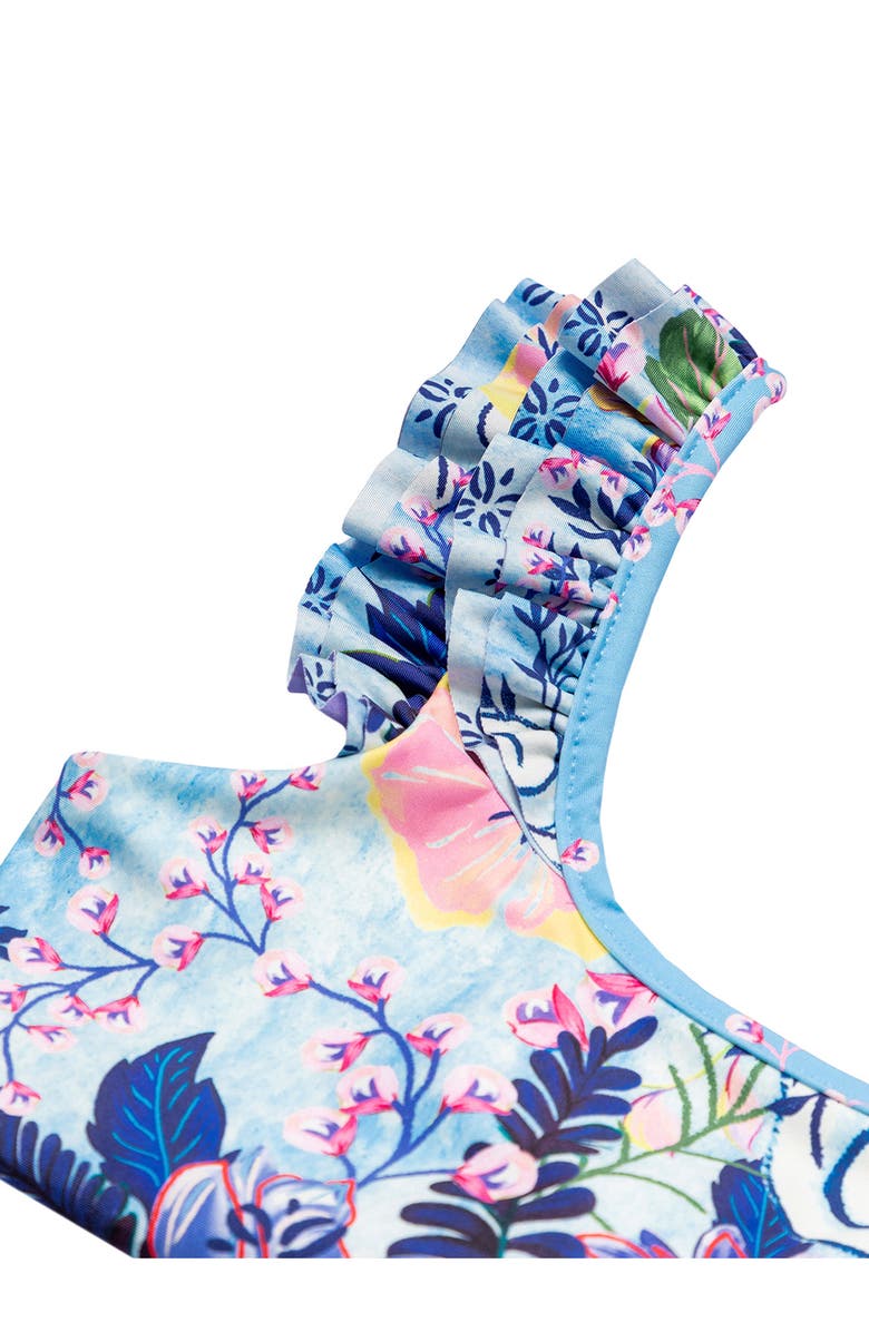 Agua Bendita Kids' Vessel Paris Two-Piece Swimsuit, Alternate, color, Blue Multicolor