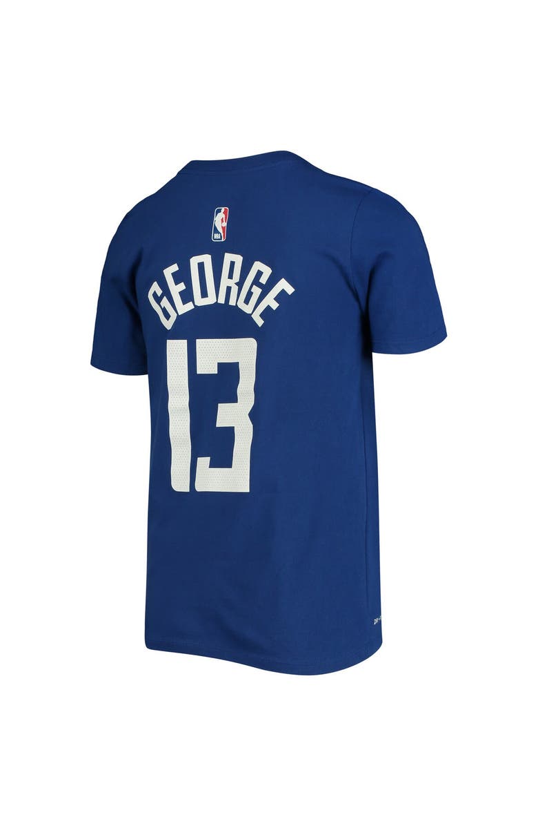 Nike Youth Nike Paul George Royal LA Clippers Name & Number Performance T-Shirt, Alternate, color,