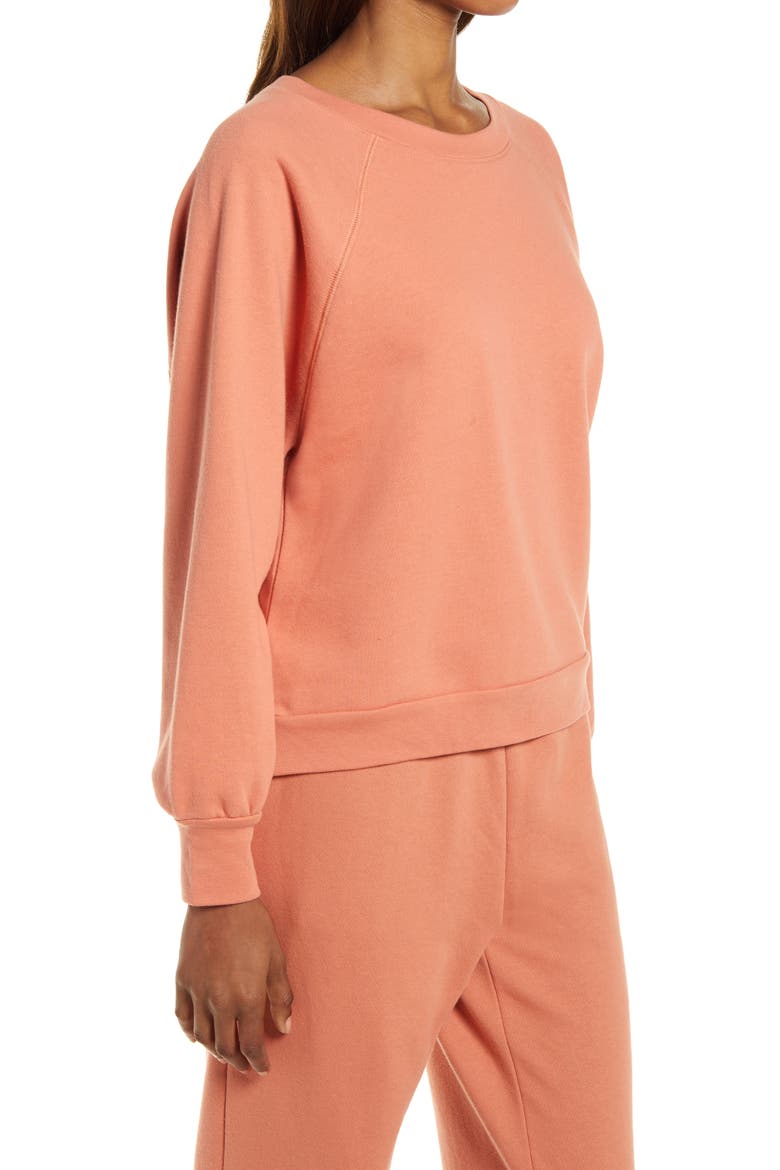 Balloon Sleeve Sweatshirt, Alternate, color, SWEET DAHLIA