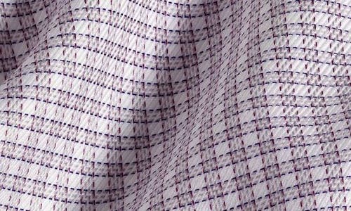 David Donahue Trim Fit Check Pima Cotton Dobby Dress Shirt In Gray