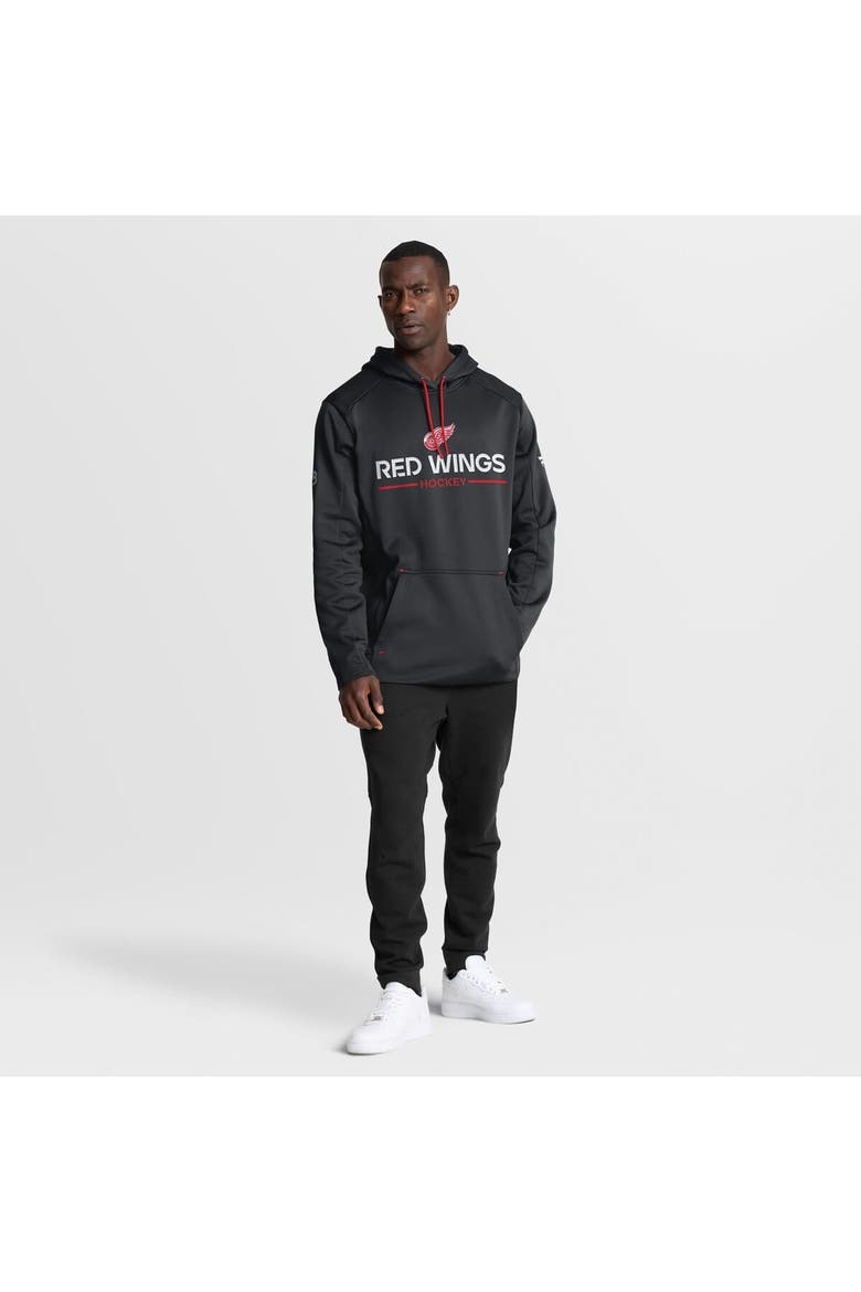 Men's Fanatics Black Detroit Red Wings Authentic Pro Rink Hoodie, Alternate, color, Black