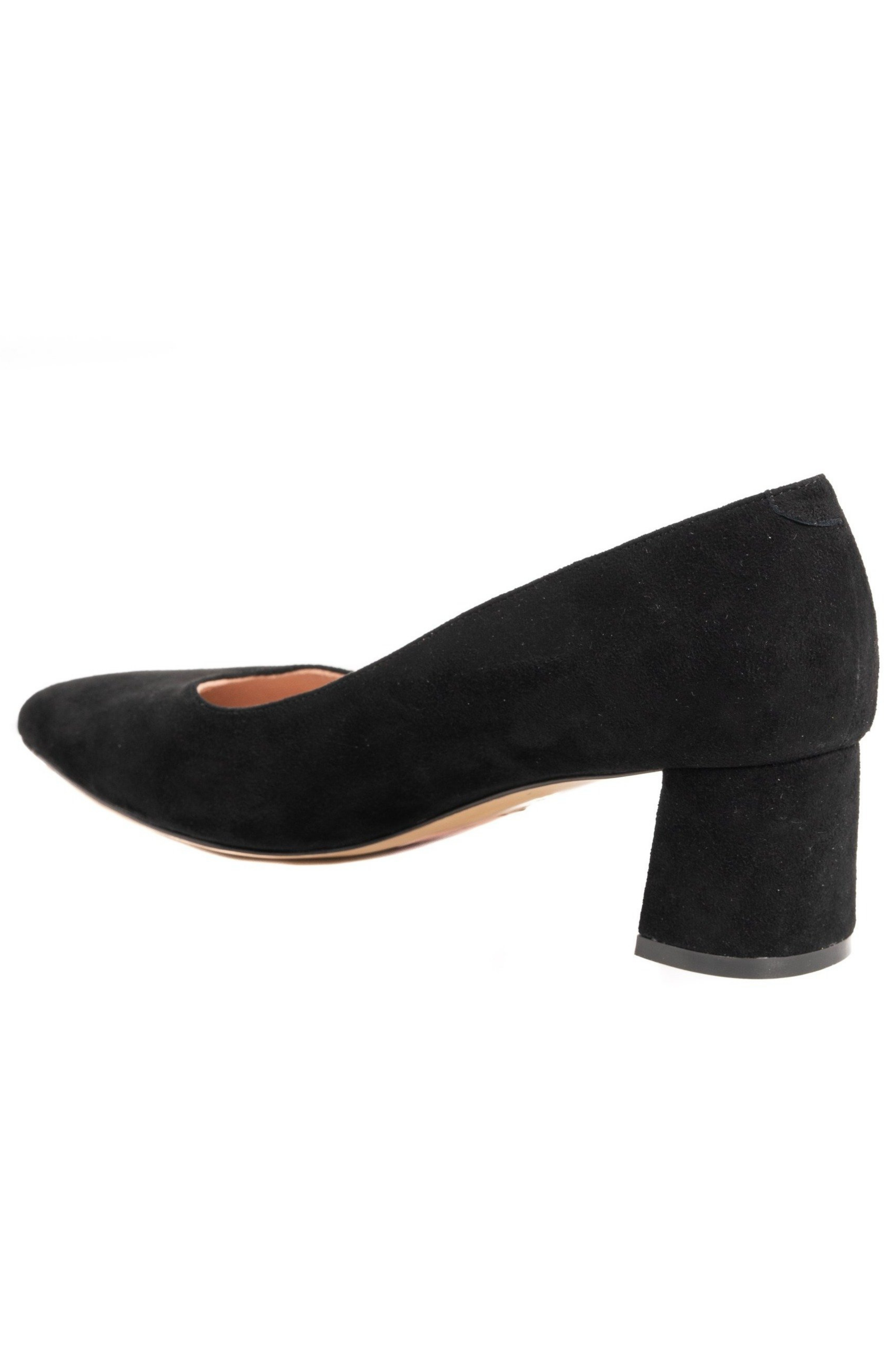 ALLY Shoes Lower Block Heel Pump, Alternate, color, Black Suede