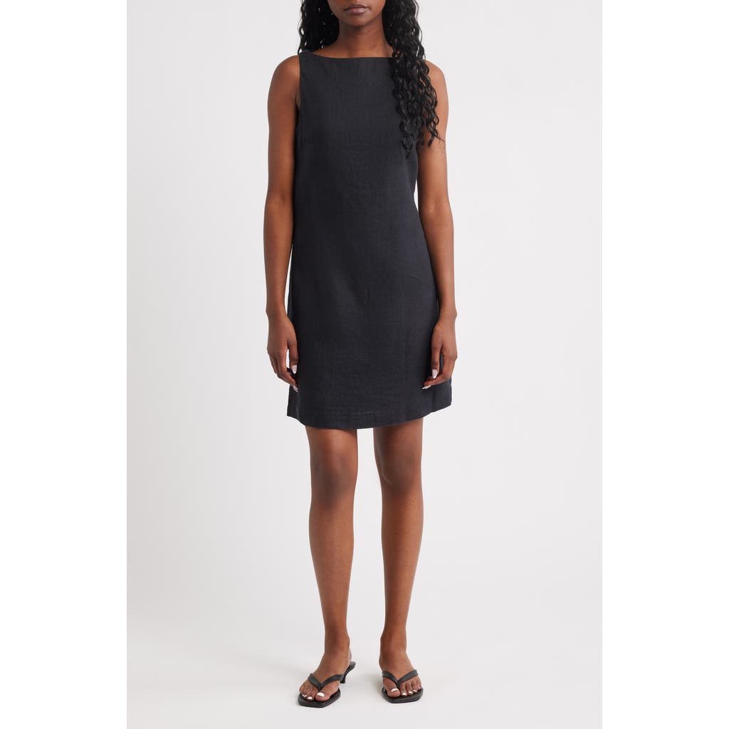 & Other Stories Sleeveless Linen Dress In Black