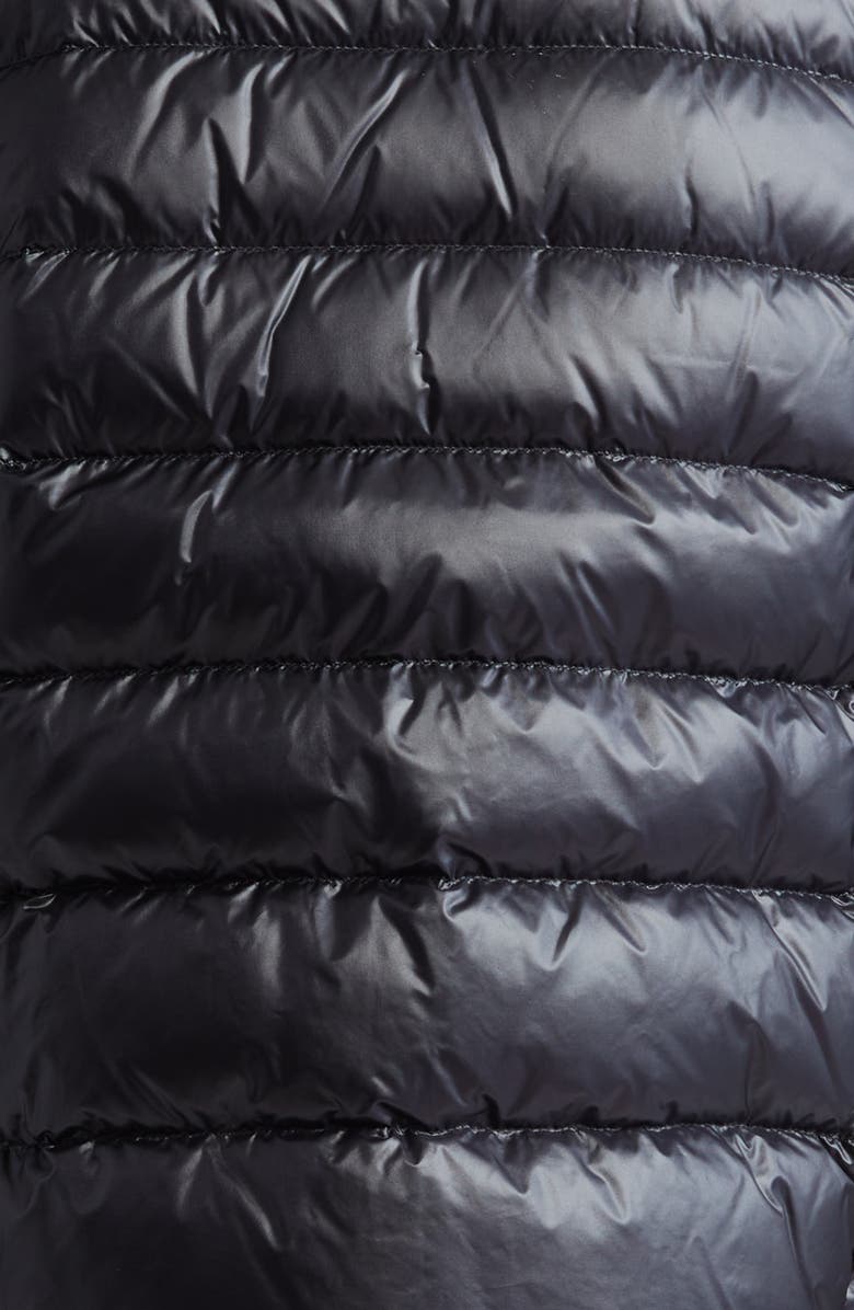 Moncler Wool Knit & Down Cardigan, Alternate, color, Black