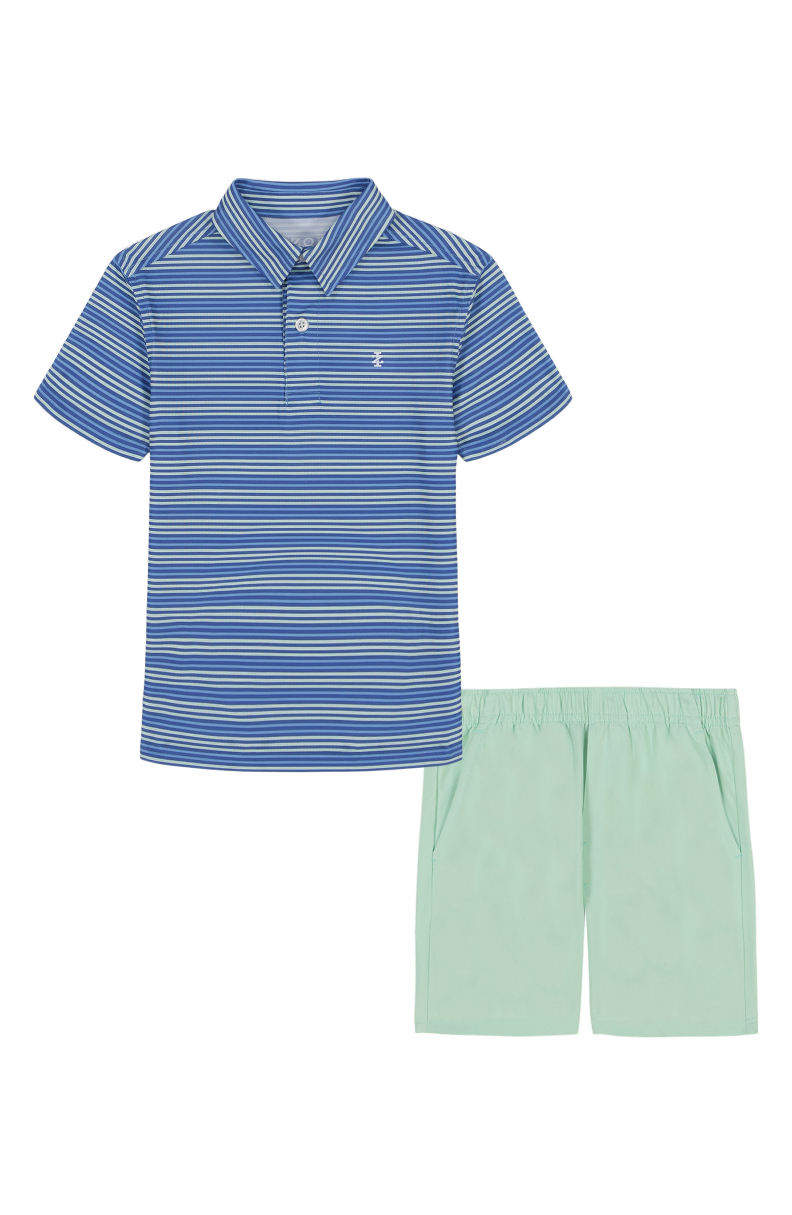 IZOD Kids' Stripe Polo & Pull-On Shorts Set | Nordstromrack