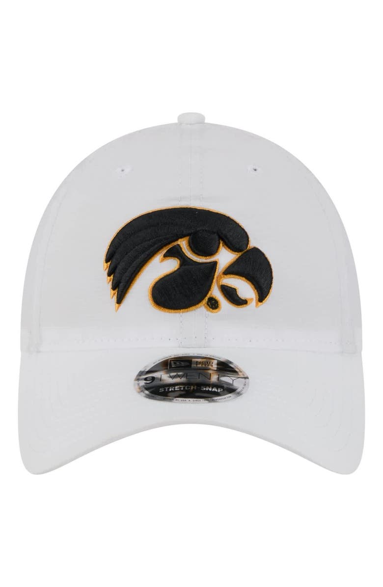 New Era Men's New Era White Iowa Hawkeyes Active Ripstop 9TWENTY Adjustable Hat, Alternate, color, White