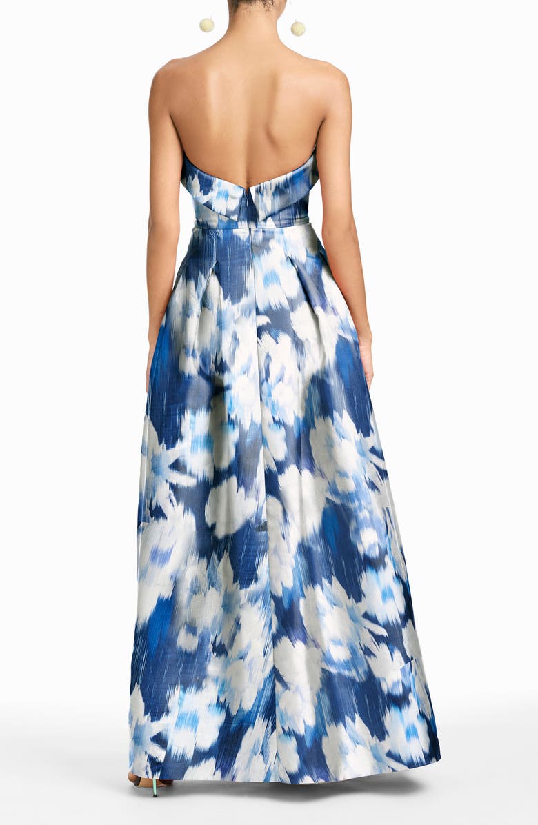 Sachin & Babi Brielle Floral Strapless Gown, Alternate, color,