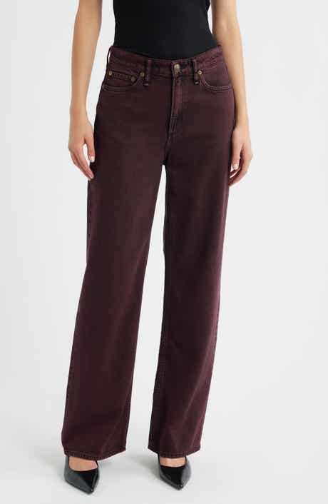rag & bone Featherweight Logan Mid Rise Wide Leg Jeans