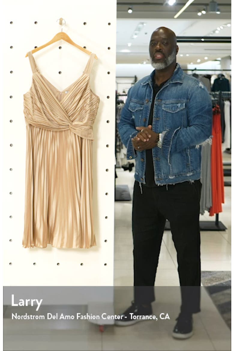 Curve Pleated Satin Dress video