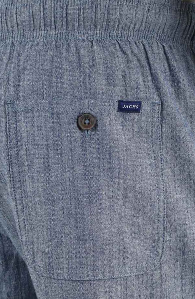 JACHS Stretch Chambray Pull-On Shorts, Alternate, color, Indigo