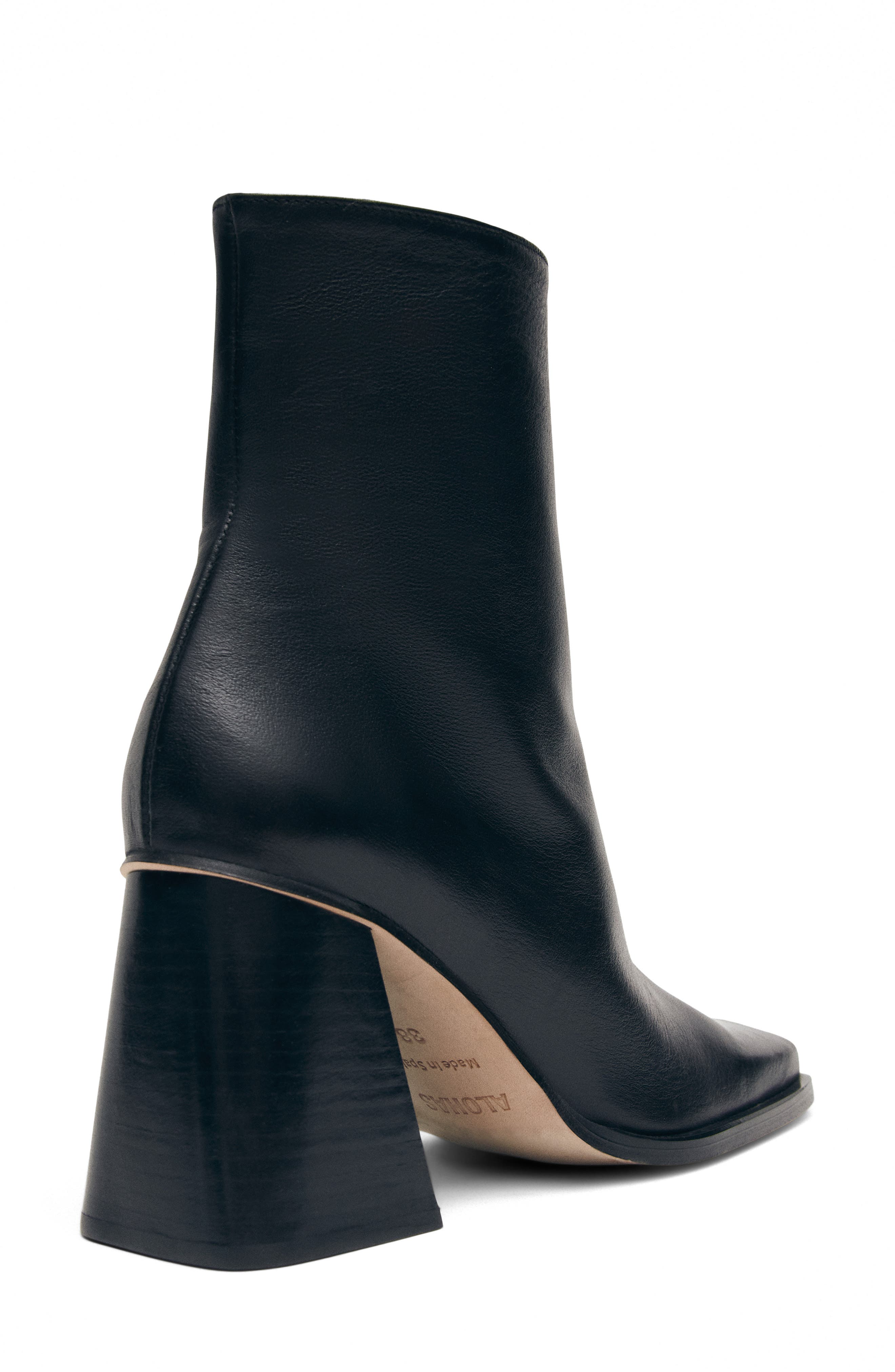 ALOHAS South Square Toe Ankle Boot, Alternate, color, Black