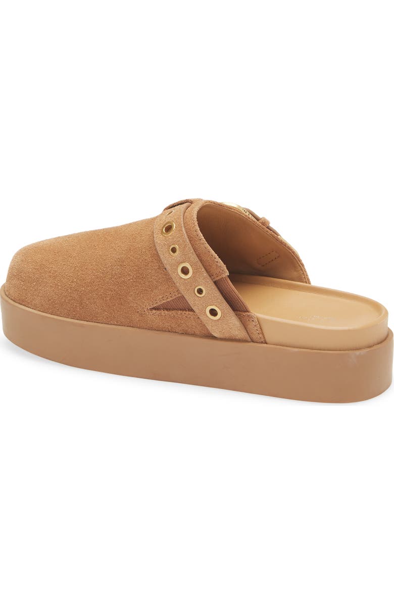 rag & bone Geo Buckle Platform Mule, Alternate, color, Brownwood Suede