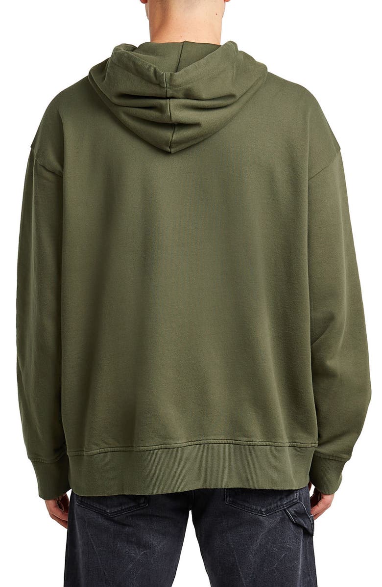 G-STAR Logo Graphic Hoodie, Alternate, color, Combat