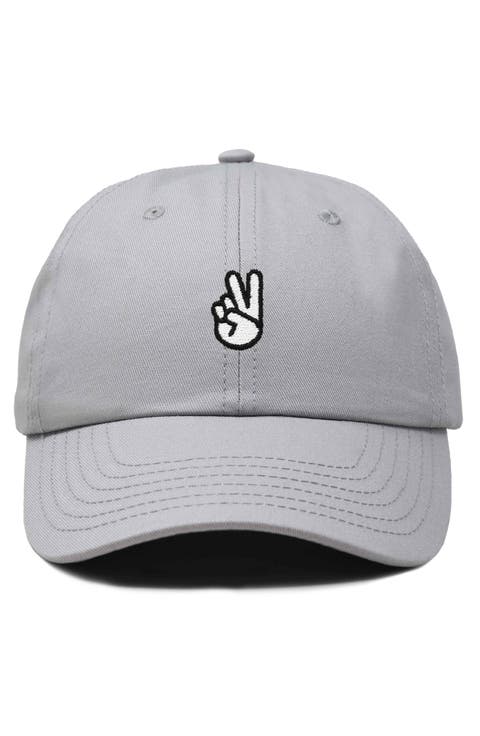 Peace Sign Embroidered Dad Hat