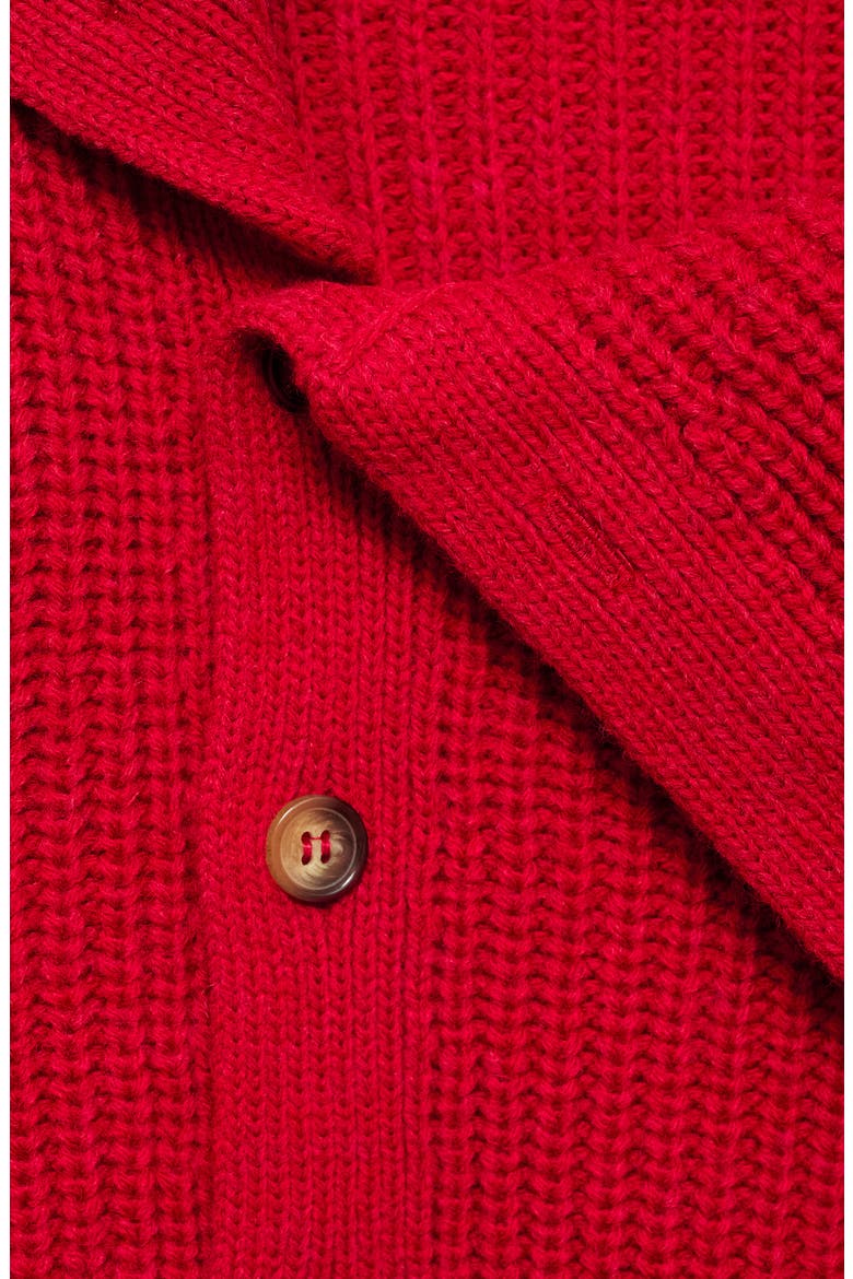 Asymmetric Rib Cardigan, Alternate, color, RED