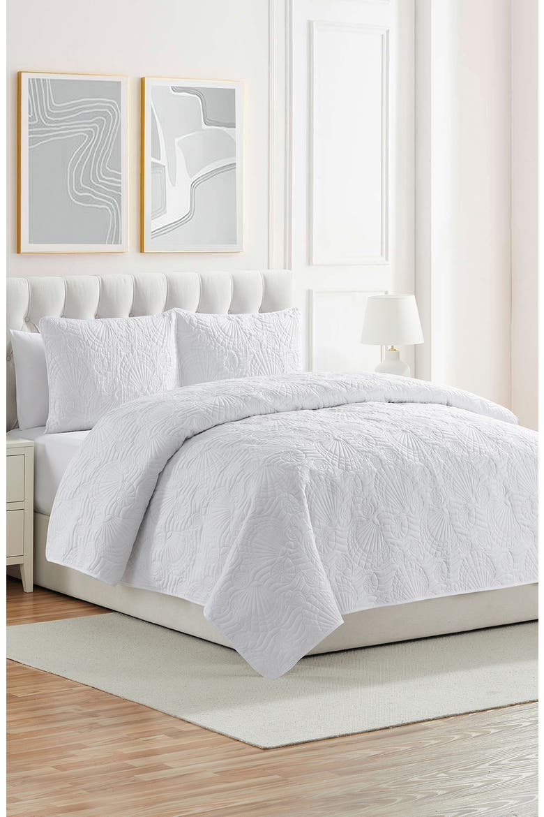 Ocean Solid 3-Piece Quilt Set, Alternate, color, WHITE