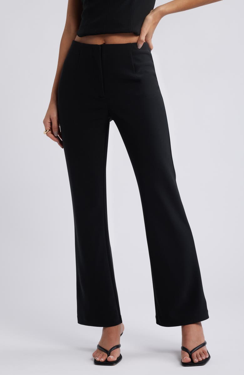 Open Edit Ponte Flare Pants, Main, color, Black