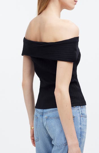 Rib Off the Shoulder Top