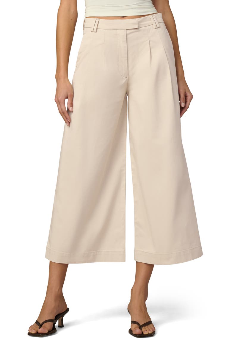 Pleated Culotte Pants, Main, color, STONE