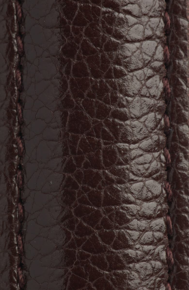 Saint Laurent Logo Buckle Leather Belt, Alternate, color, Dark Currant