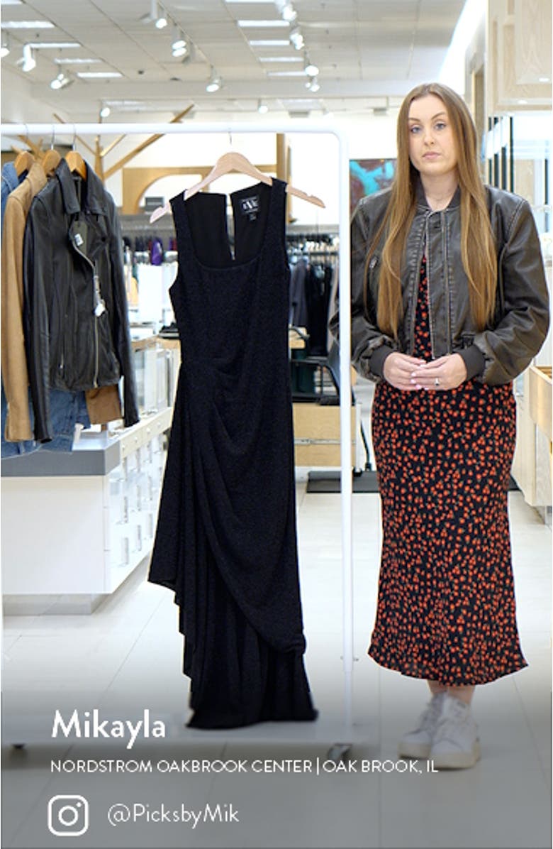 Jewel Sleeveless Gathered Evening Gown, sales video thumbnail